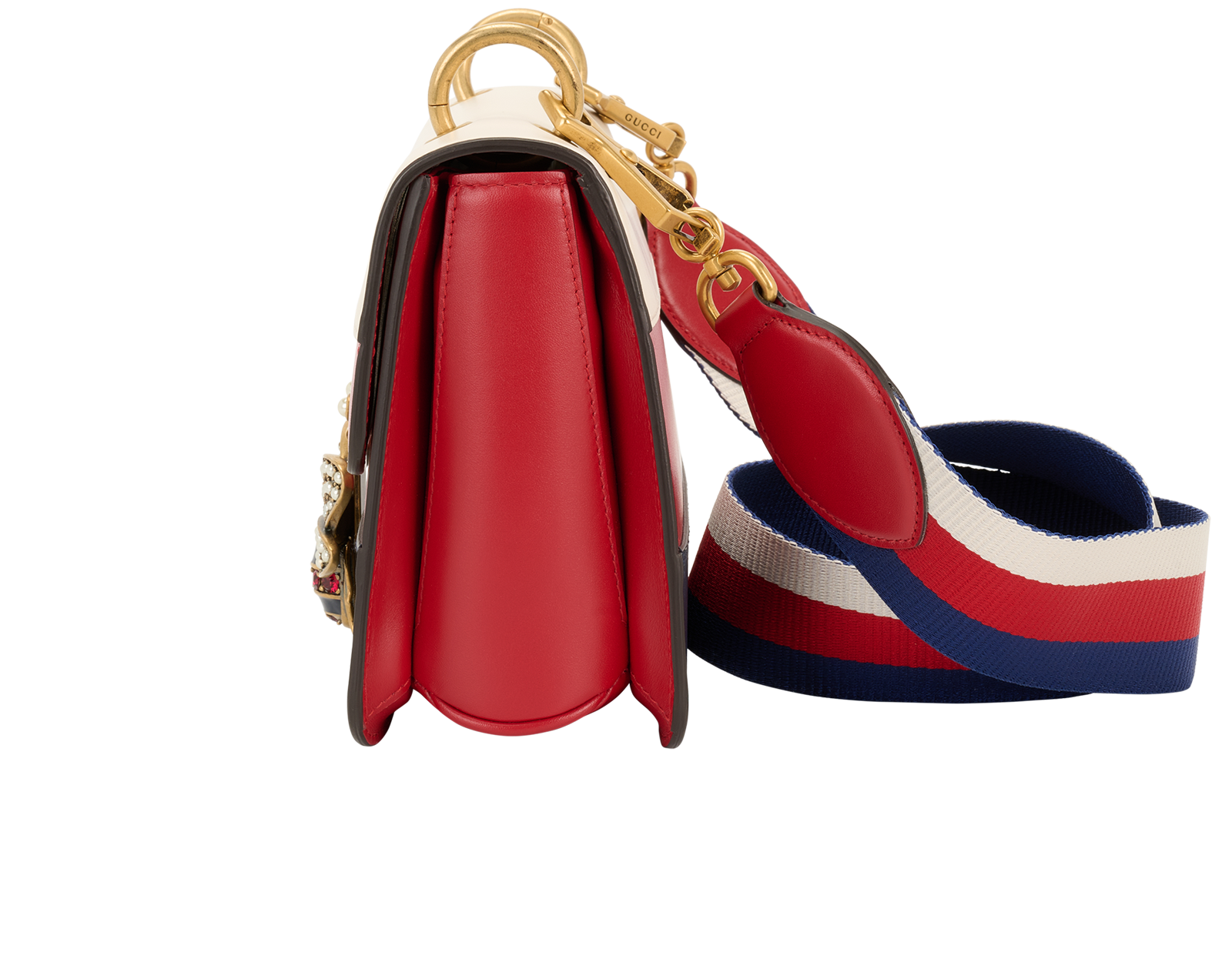 Queen Margaret, &pound;750, Handbags, Blue/Red/White, Leather, Bottom view